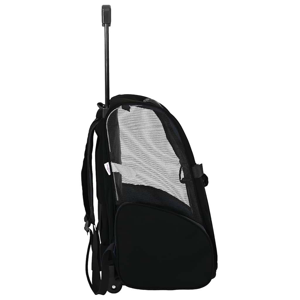 vidaXL Trolley für Haustiere 3-in-1 Schwarz 48x32x(57-106) cm cm Oxford-Gewebe - Image 5
