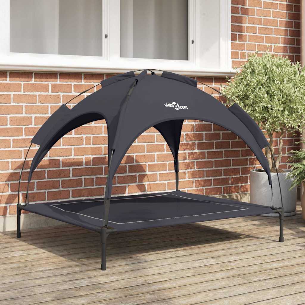 vidaXL Hundebett Schwarz xl Stahl