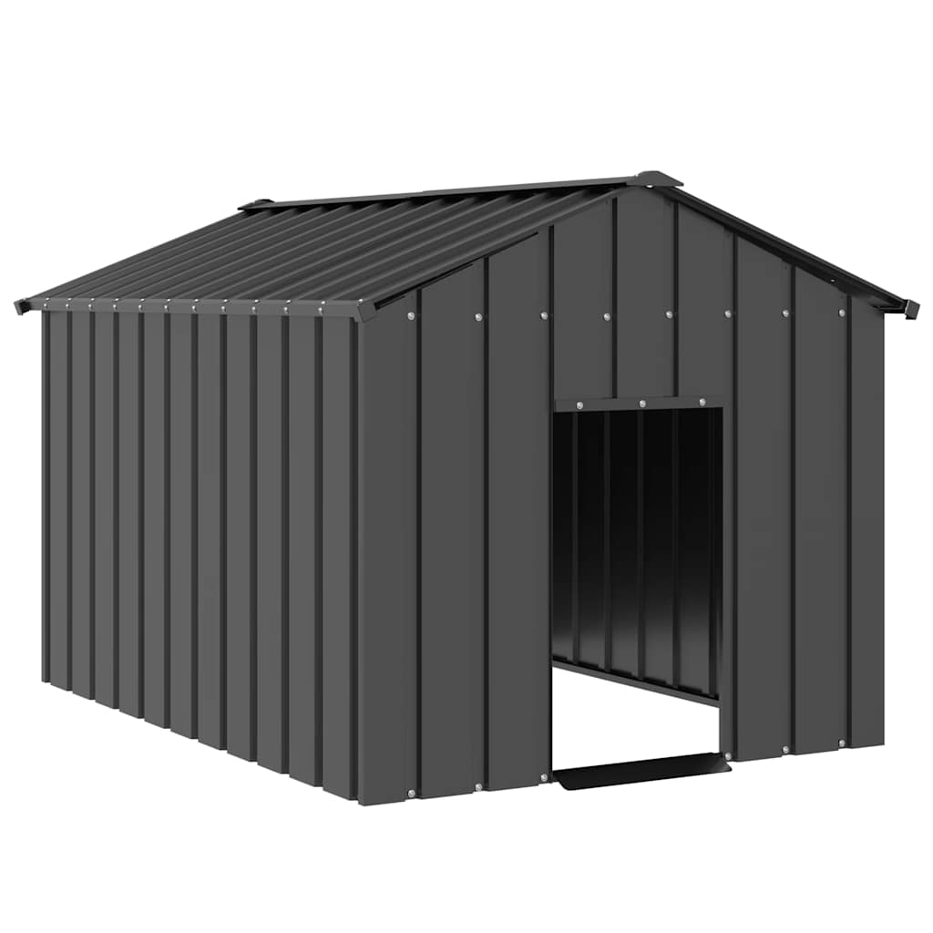 vidaXL Hundehütte mit Dach 113x153x101 cm Verzinkter Stahl
