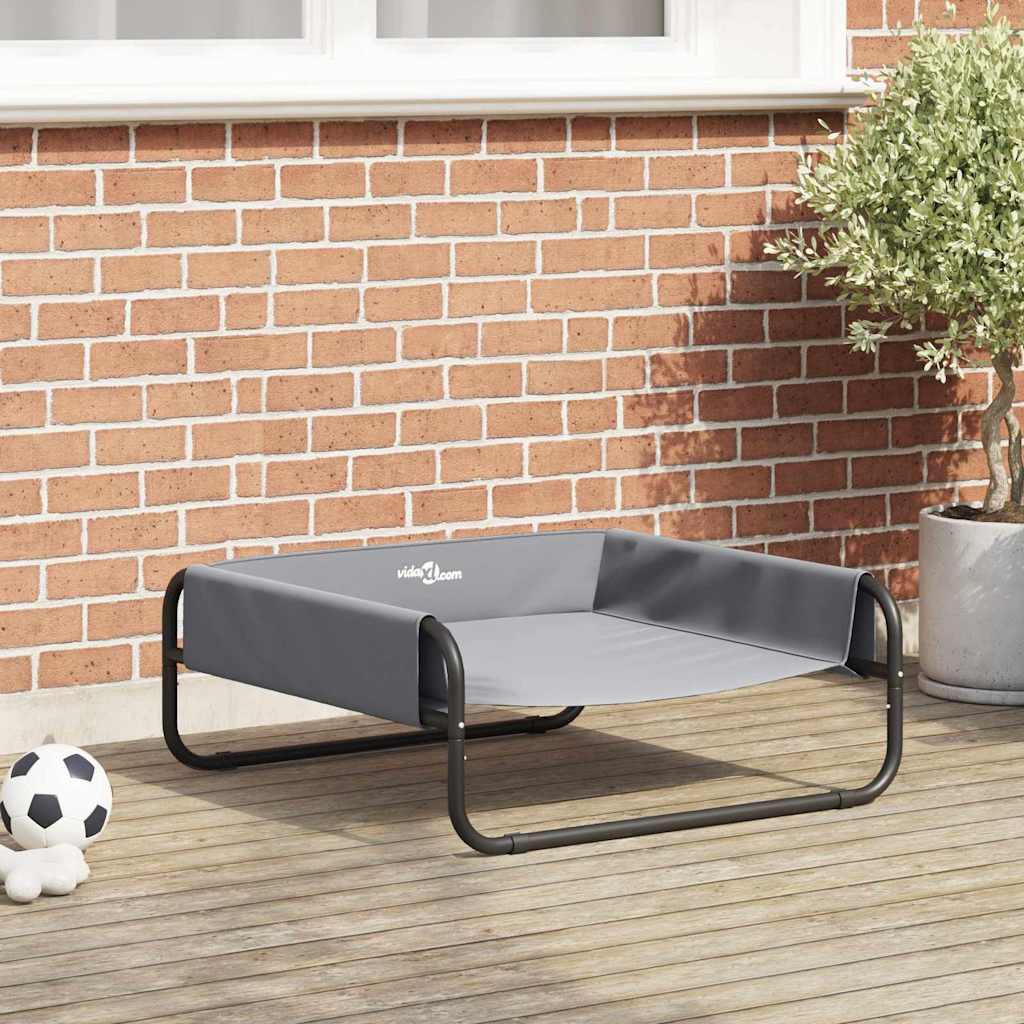 vidaXL Hundebett Hellgrau ML Oxford-Gewebe und Stahl
