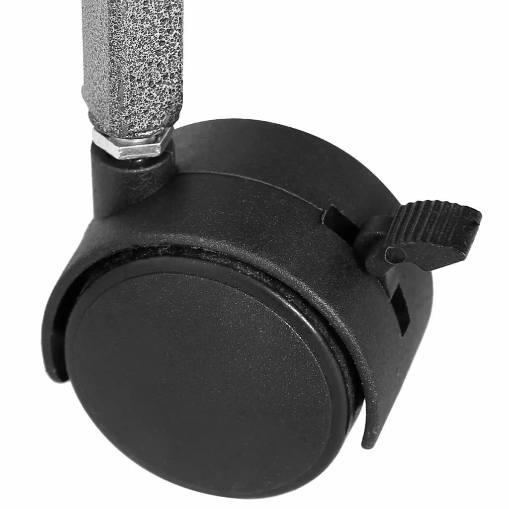 vidaXL Vogelkäfig Schwarz 54x54x146 cm Stahl - Image 6