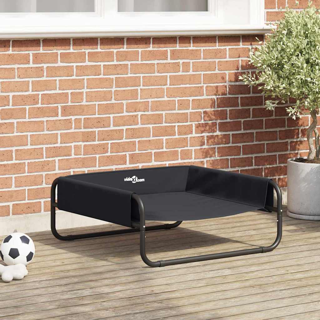 vidaXL Hundebett Schwarz ML Oxford-Gewebe und Stahl