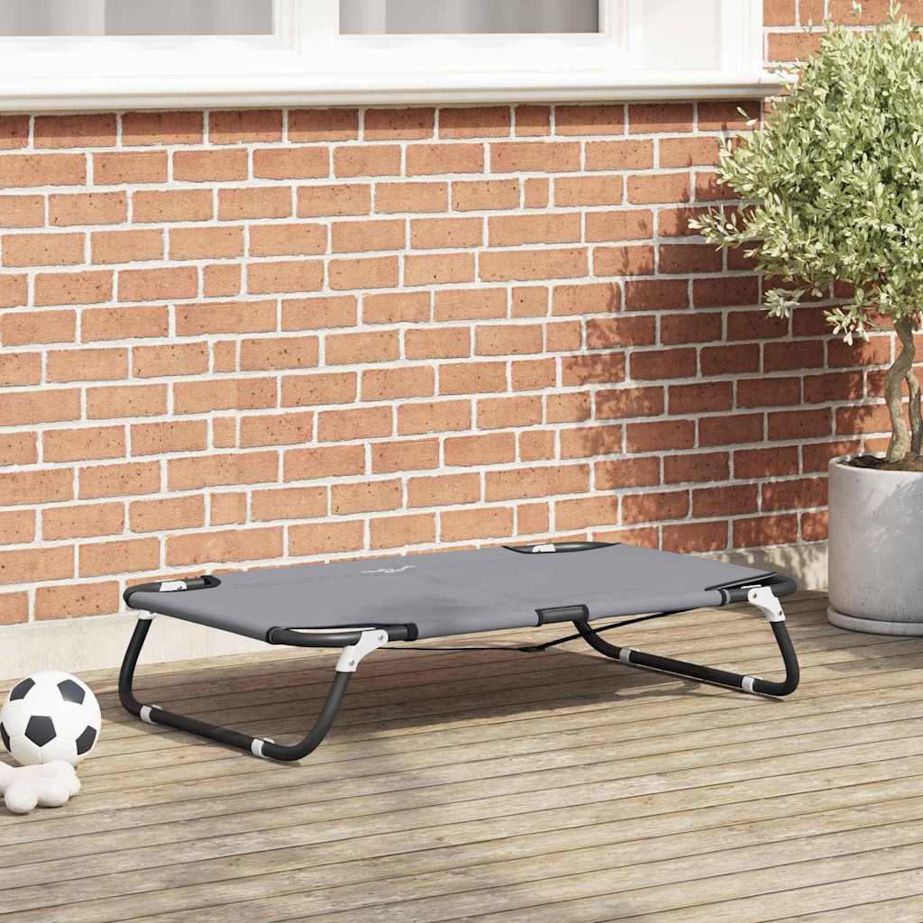 vidaXL Hundebett Hellgrau m Oxford-Gewebe und Stahl