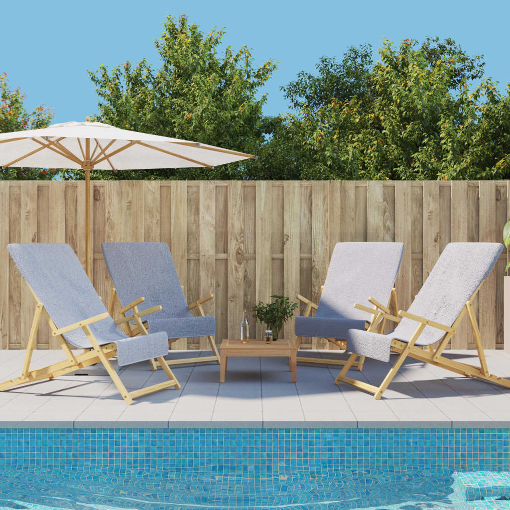 vidaXL Strandtücher 4 Stk. Grau 60x135 cm Stoff 400 GSM
