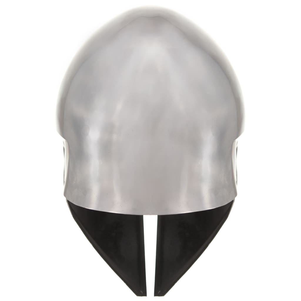 vidaXL Griechischer Krieger-Helm Antik Replik für LARP Silbern Stahl - Image 4
