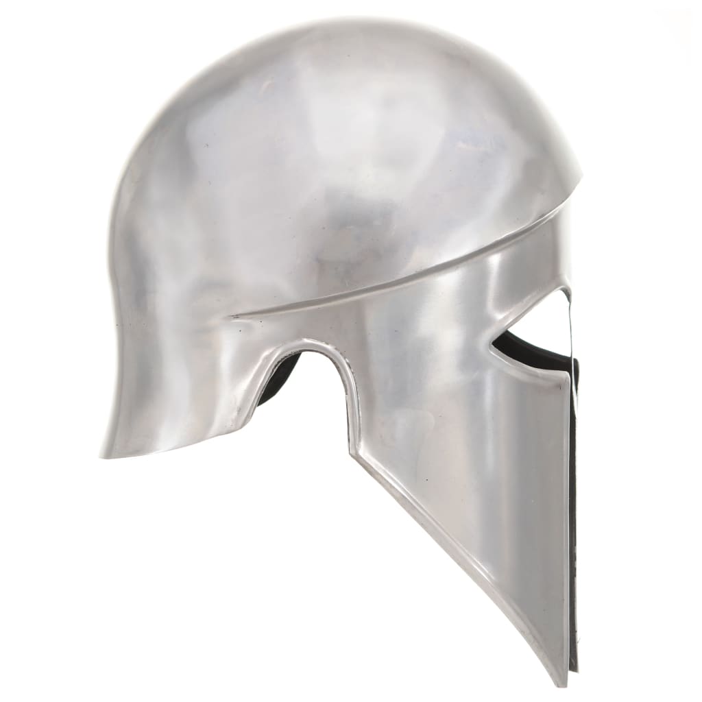 vidaXL Griechischer Krieger-Helm Antik Replik für LARP Silbern Stahl - Image 3