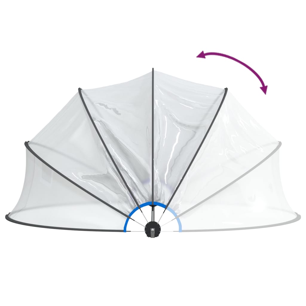 vidaXL Pool-Kuppel Rund 406x203 cm PVC - Image 6