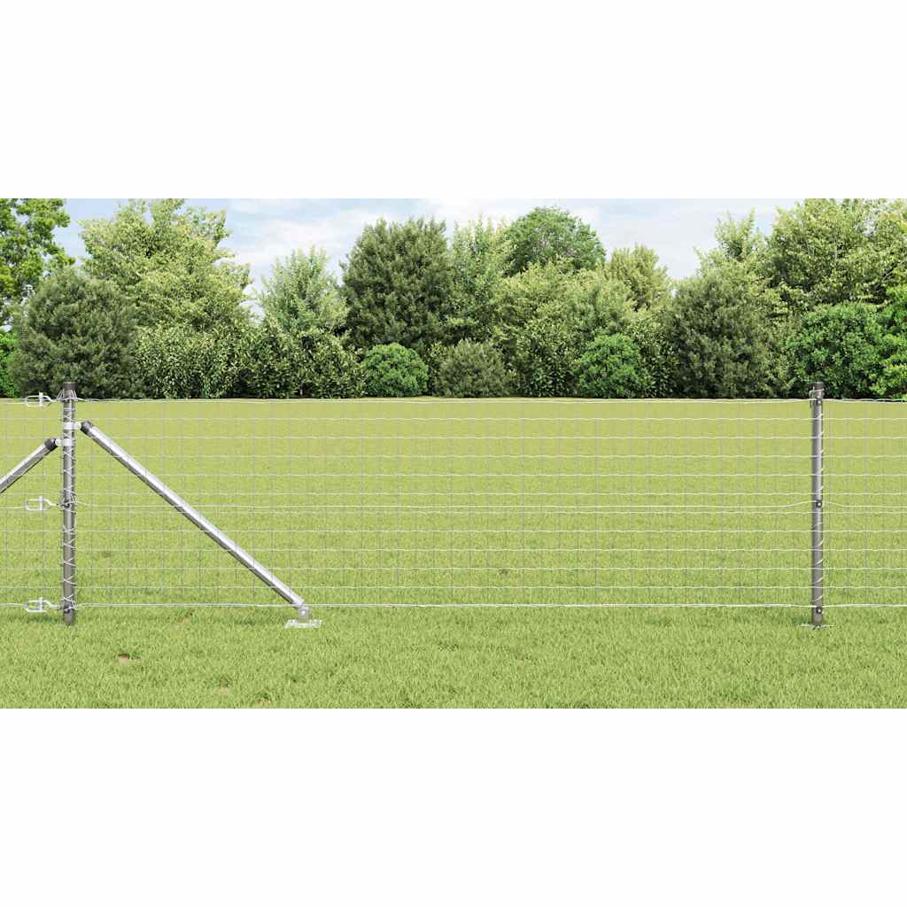 vidaXL Zaunpfosten Sonstiges 52 pcs Grau 3,2 x 3,2 x 100 cm Stahl