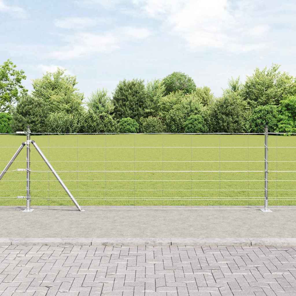 vidaXL Wildzaun Silber 50 x 0,8 m Verzinkter Stahl