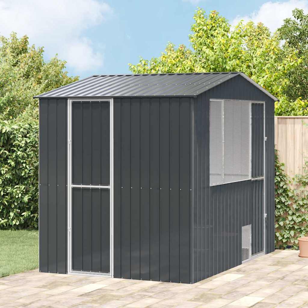 vidaXL Vogelkäfig Anthrazit 215 x 310 x 247 cm Verzinkter Stahl