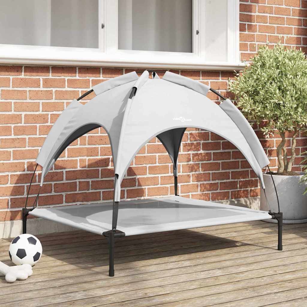 vidaXL Hundebett Silbergrau l Stahl