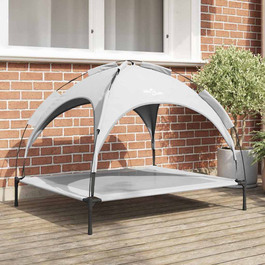 vidaXL Hundebett Silbergrau xl Stahl