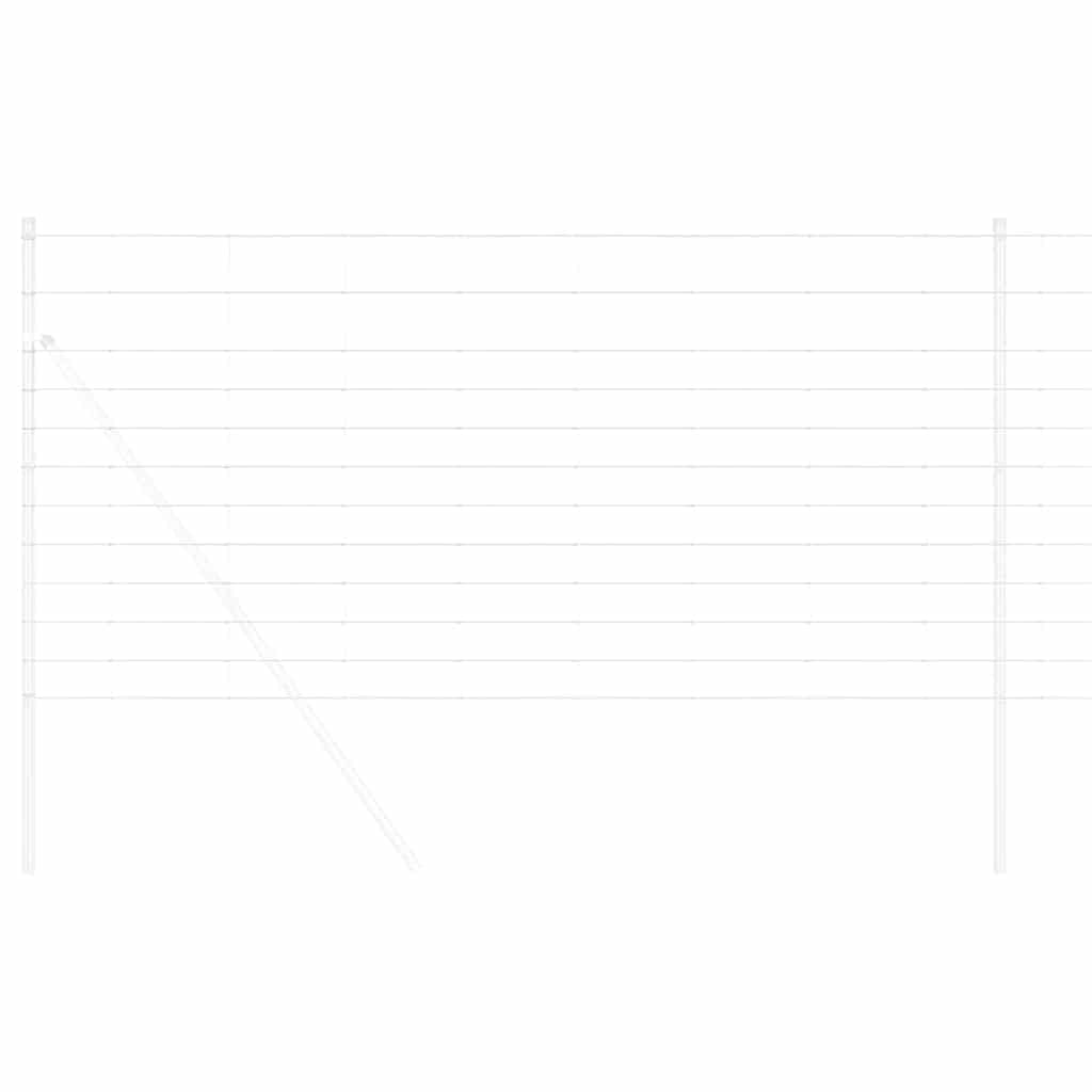 vidaXL Wildzaun Silber 25 x 1,2 m Verzinkter Stahl - Image 3