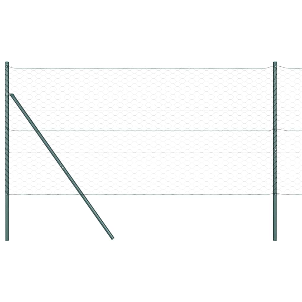 vidaXL Zaun mit Pfosten Grau 1,2 x 100 m PVC-beschichteter Stahl - Image 6