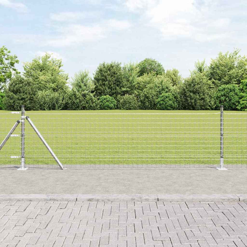 vidaXL Zaunpfosten Sonstiges 26 pcs Grau 3,2 x 3,2 x 50 cm Stahl