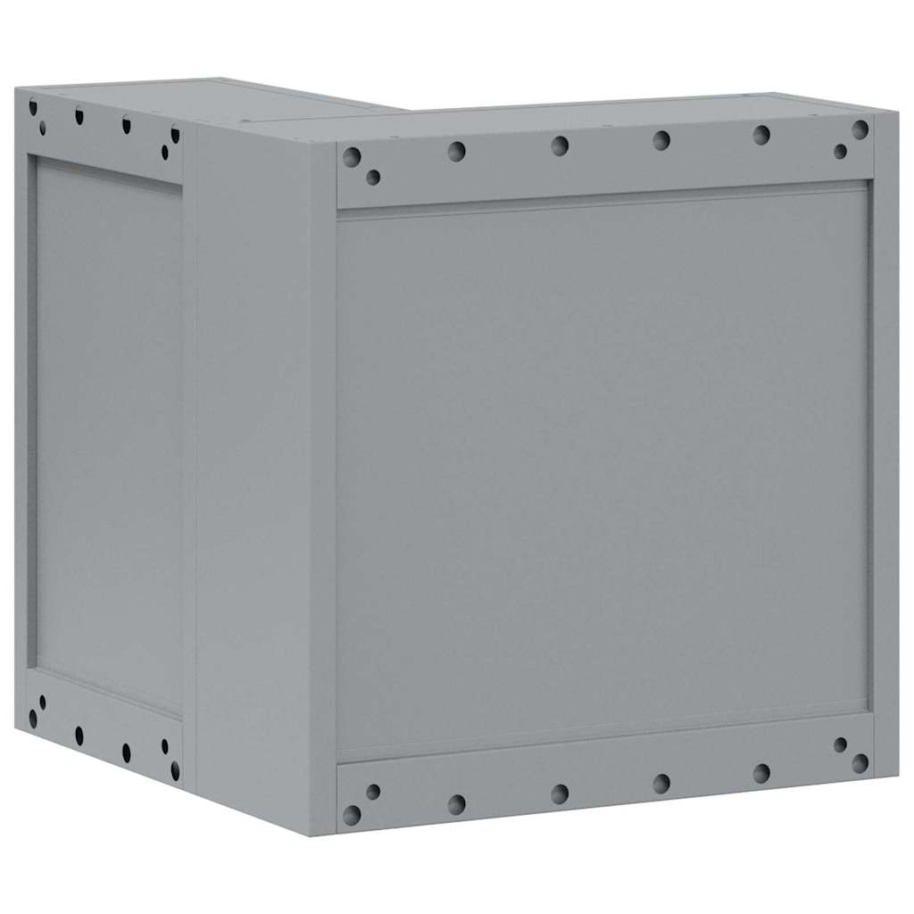 vidaXL Werkzeugschrank mit Regal Rot und Grau 55 x 55 x 55 cm - Image 5