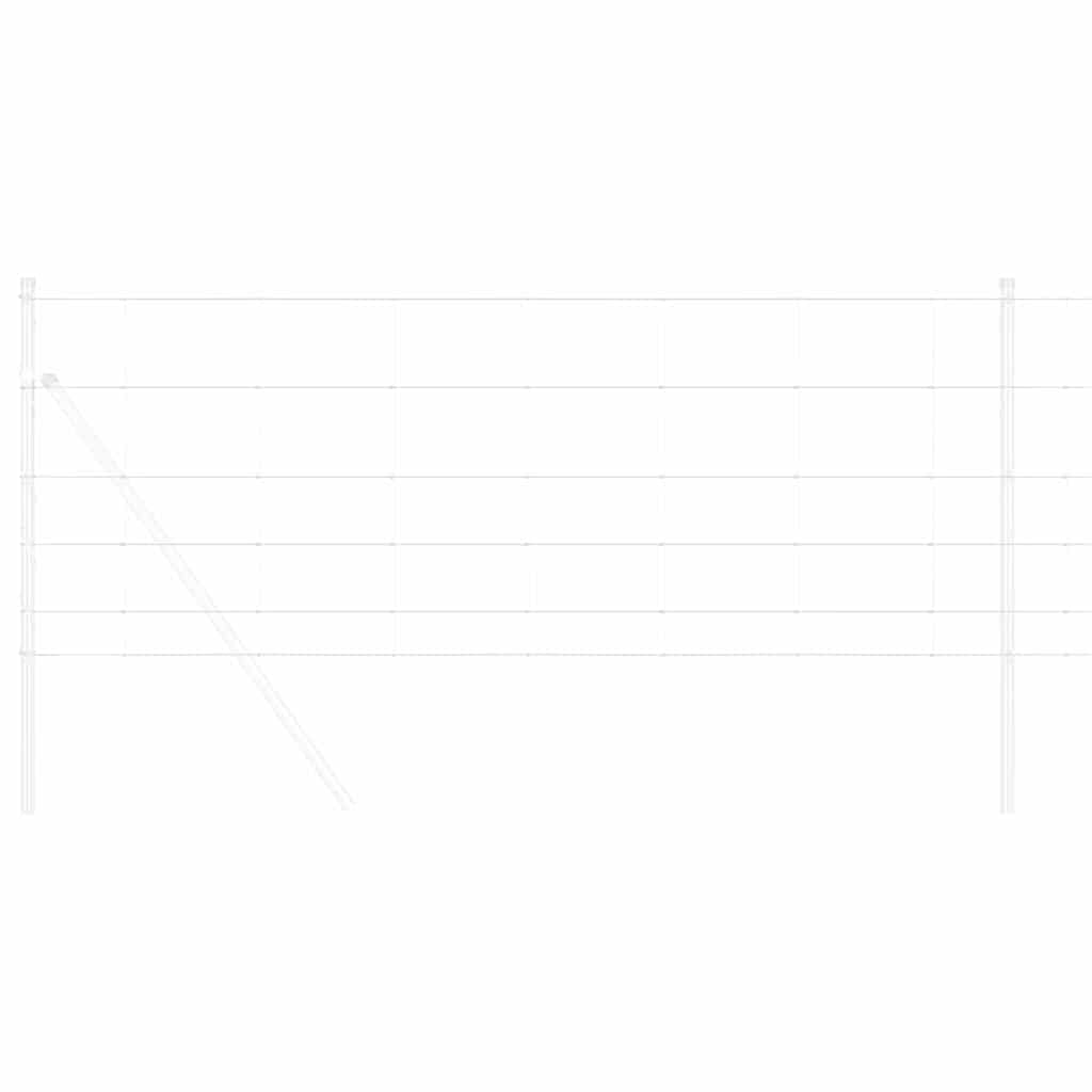 vidaXL Wildzaun Silber 25 x 0,8 m Verzinkter Stahl - Image 3
