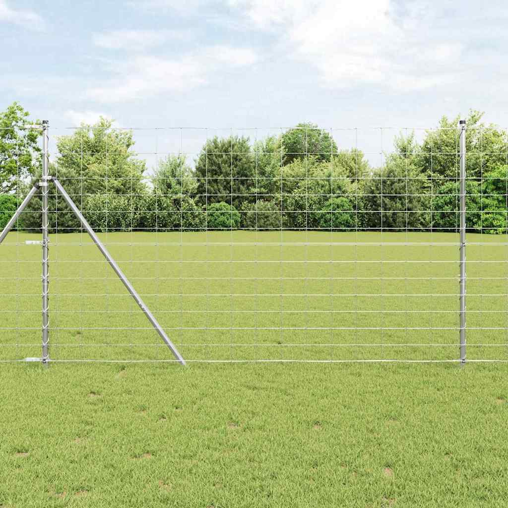 vidaXL Wildzaun Grau 1.4 x 10 m Stahl