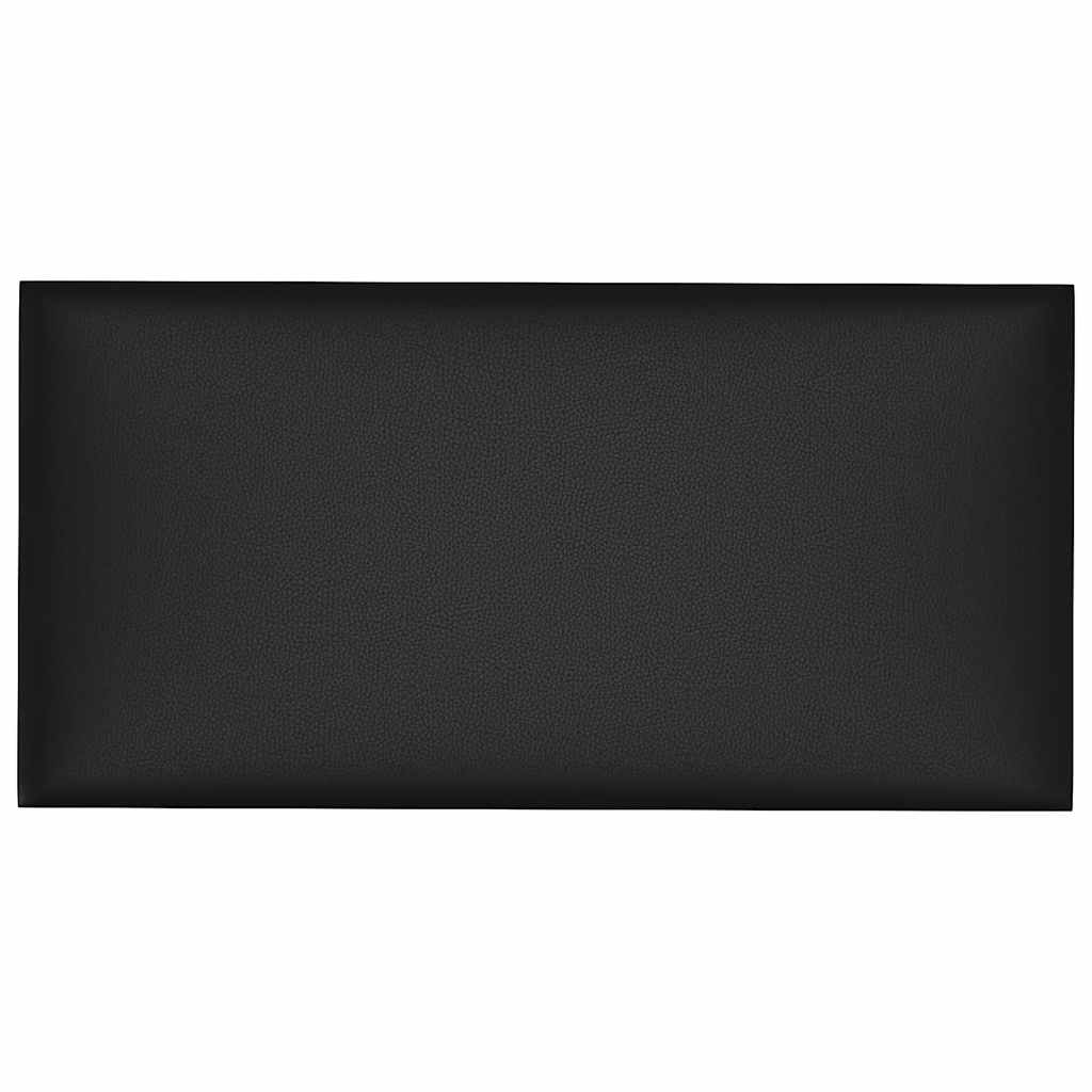vidaXL Wandpaneele 12 Stk. Schwarz 30x15 cm Kunstleder 0,54 m² - Image 3