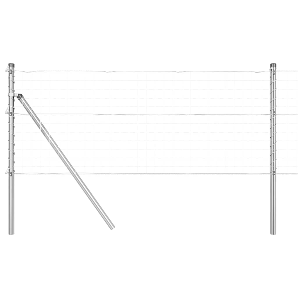 vidaXL Zaunpfosten 13 pcs Silber Ø32mm 120 cm Verzinkter Stahl - Image 4