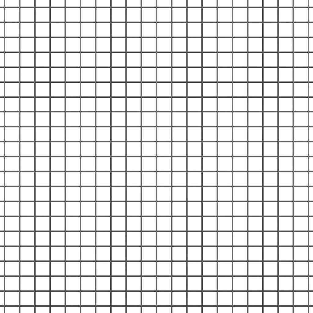 vidaXL Zaun mit Pfosten Grau 0,4 x 25 m Stahl - Image 5