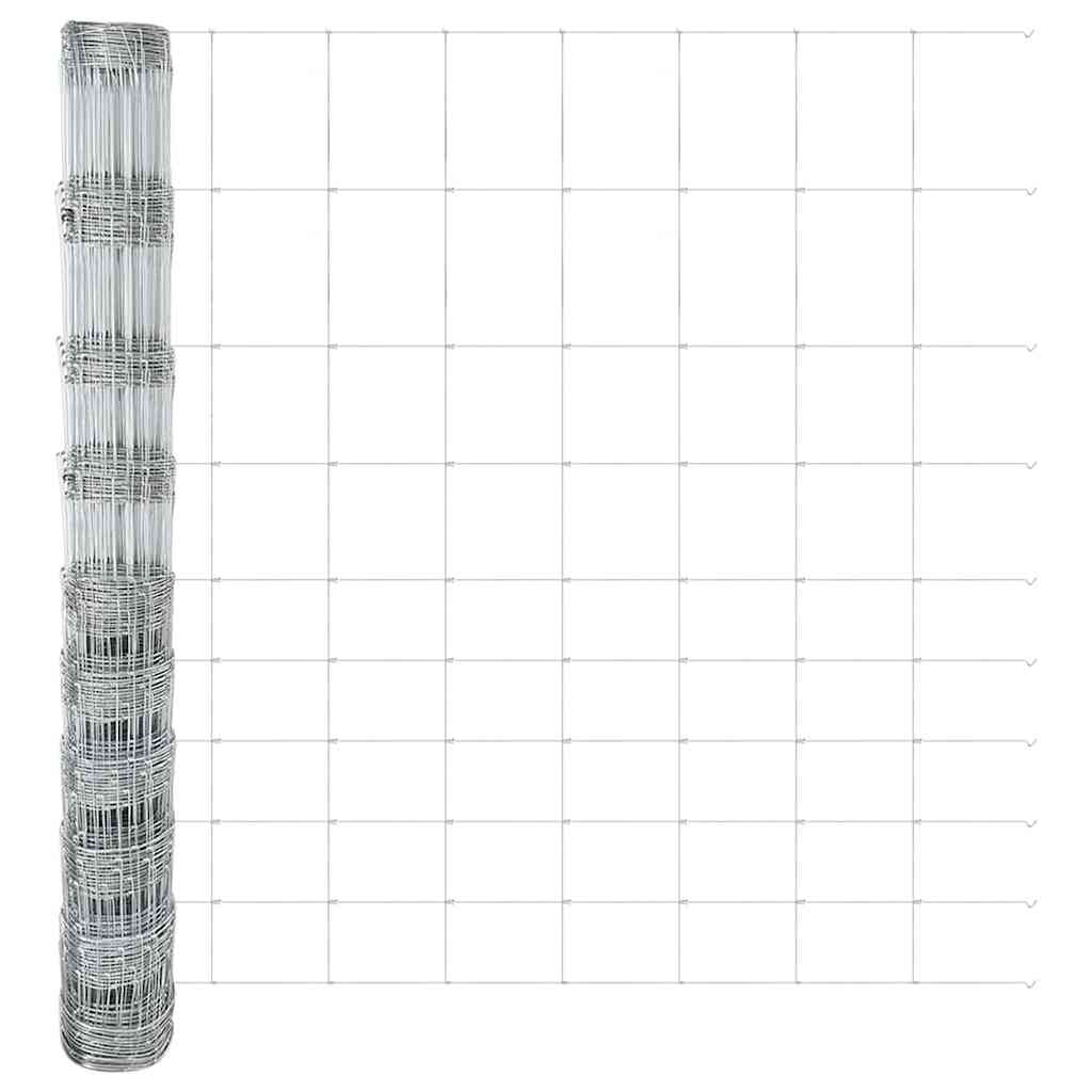 vidaXL Wildzaun Silber 25 x 1,2 m Verzinkter Stahl - Image 4