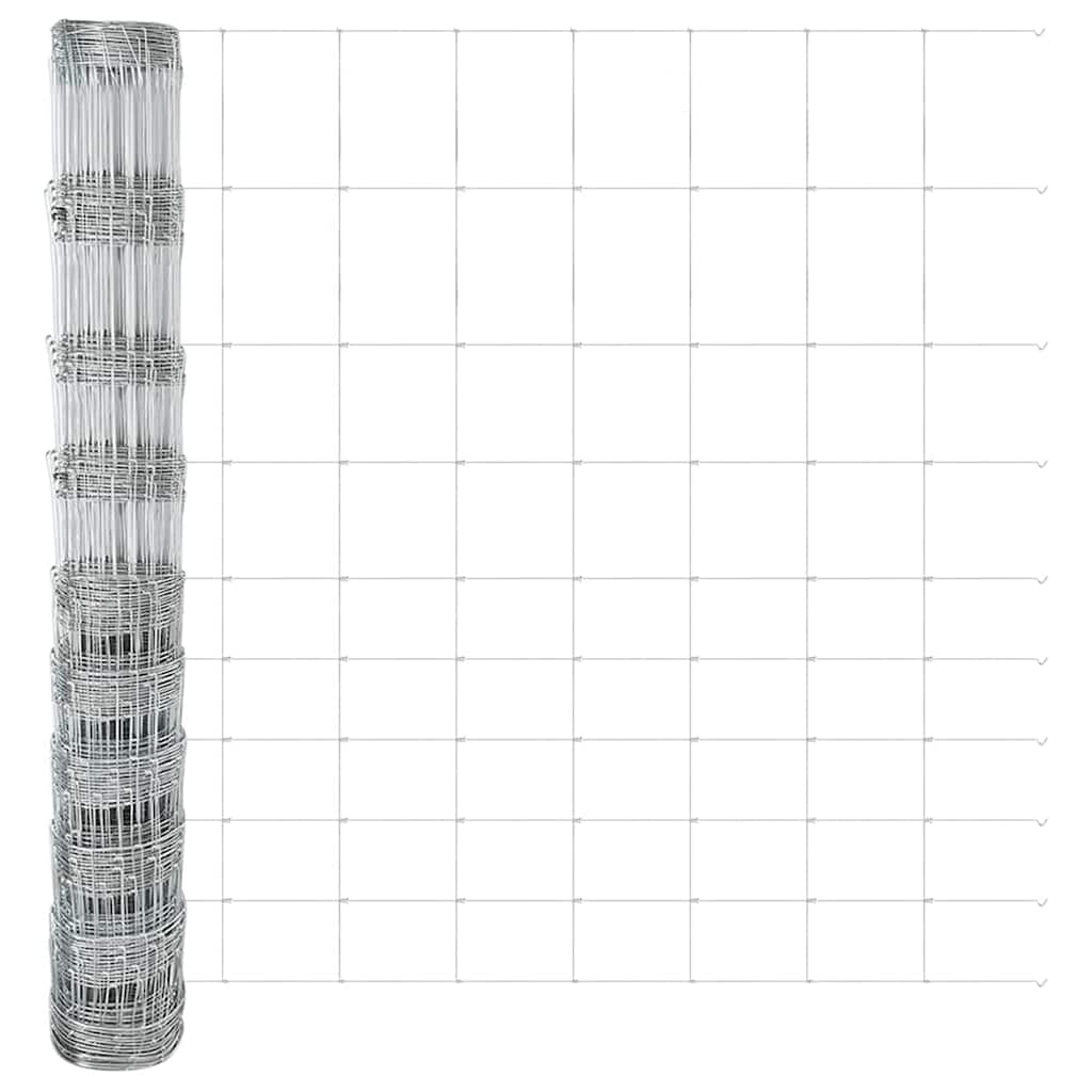 vidaXL Wildzaun Silber 25 x 1,2 m Verzinkter Stahl - Image 6