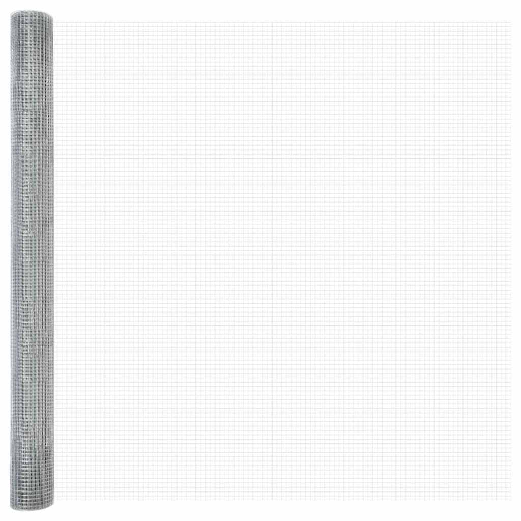 vidaXL Zaun mit Pfosten Silber 1,5 x 10 m Stahl - Image 6