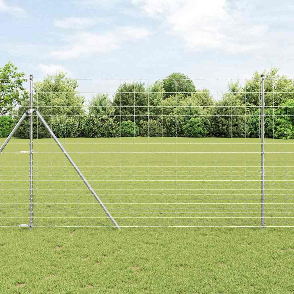vidaXL Wildzaun Grau 1.6 x 10 m Stahl
