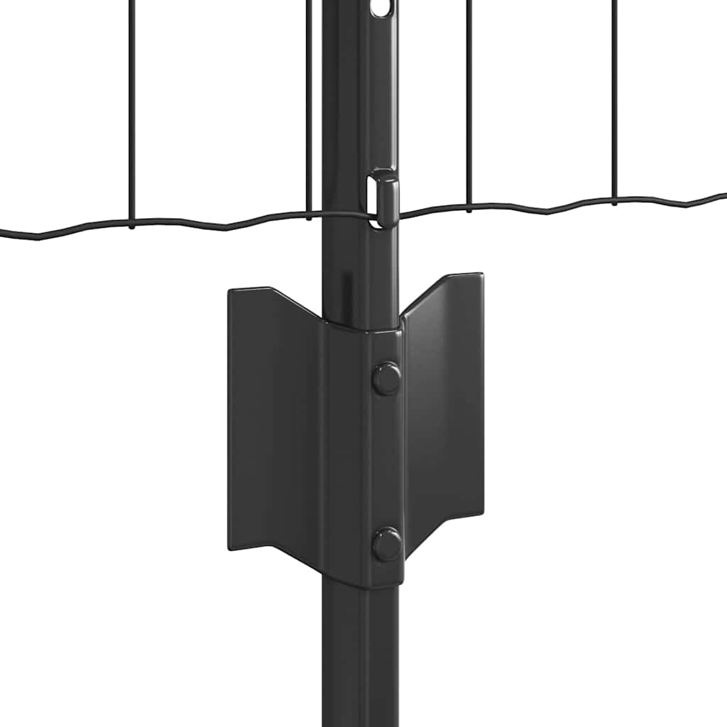 vidaXL Zaun mit Pfosten Grau 0,4 x 10 m Stahl - Image 6