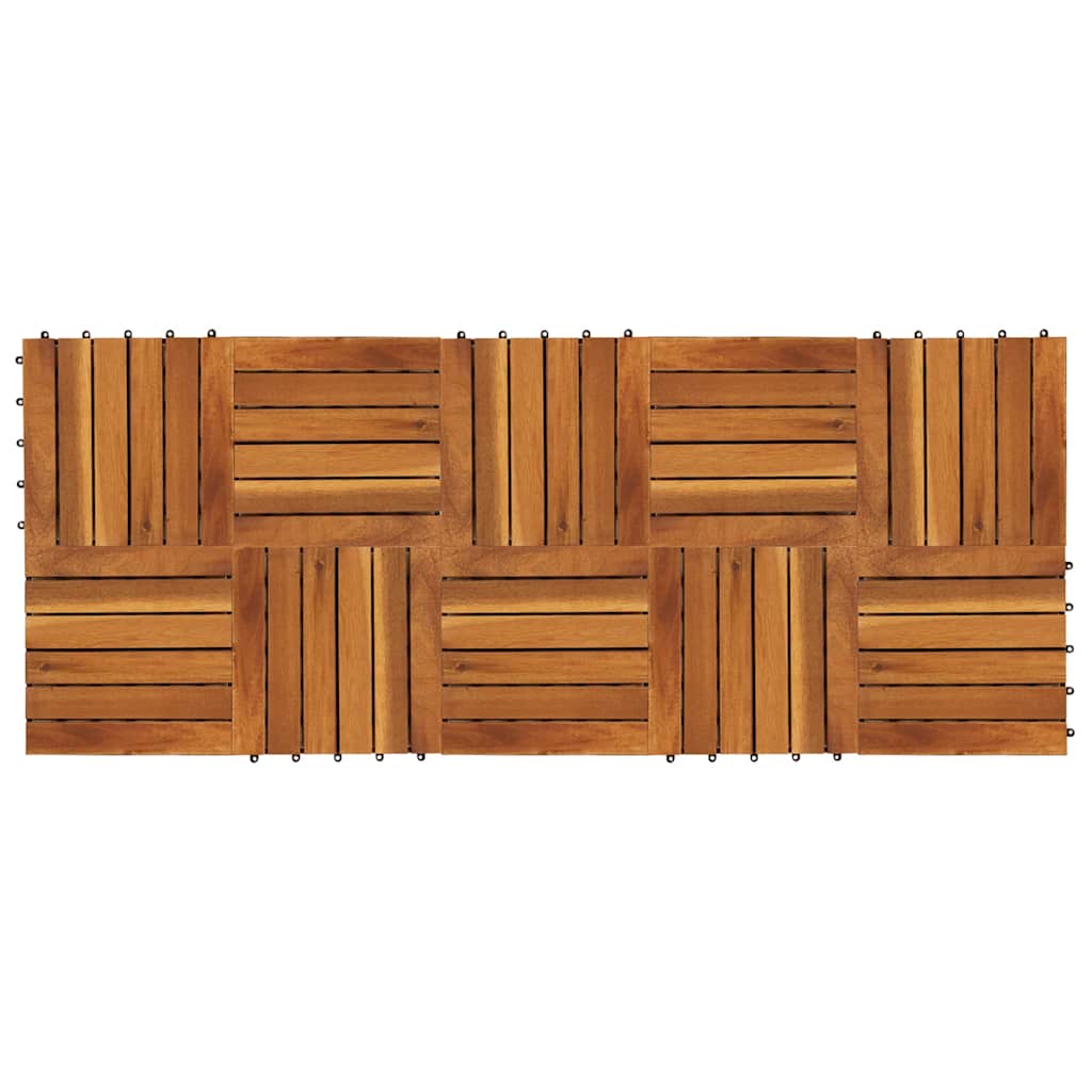 10 x Fliese aus Akazienholz 30 x 30 cm vertikales Muster - Image 4