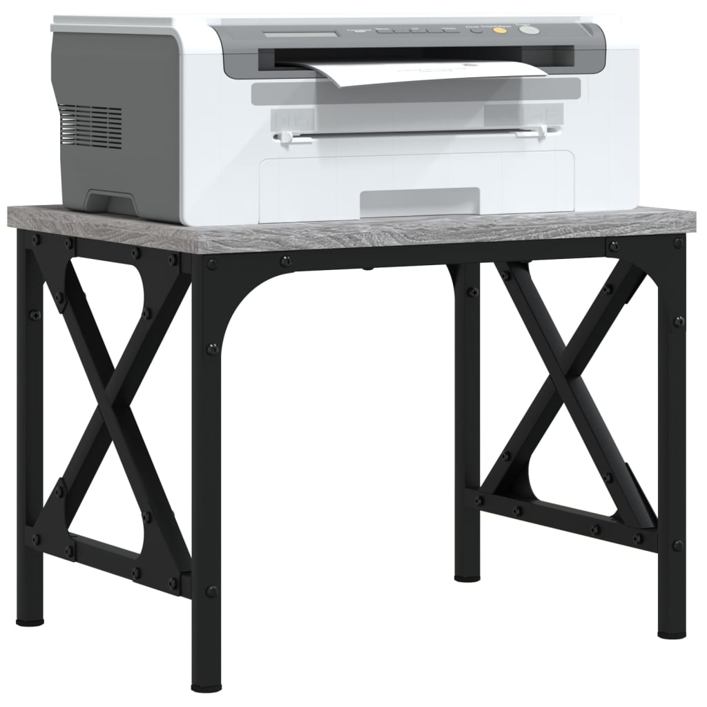 vidaXL Soporte de impresora madera ingeniería gris Sonoma 40x30x31 cm - Image 3