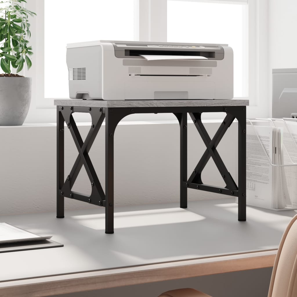 vidaXL Soporte de impresora madera ingeniería gris Sonoma 40x30x31 cm