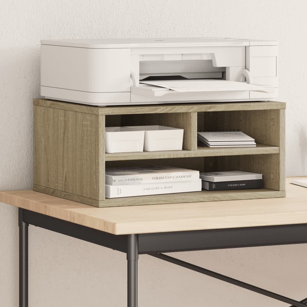 vidaXL Soporte impresora madera ingeniería roble Sonoma 49x40x22,5 cm