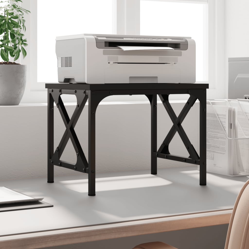 vidaXL Soporte de impresora madera ingeniería negro 40x30x31 cm