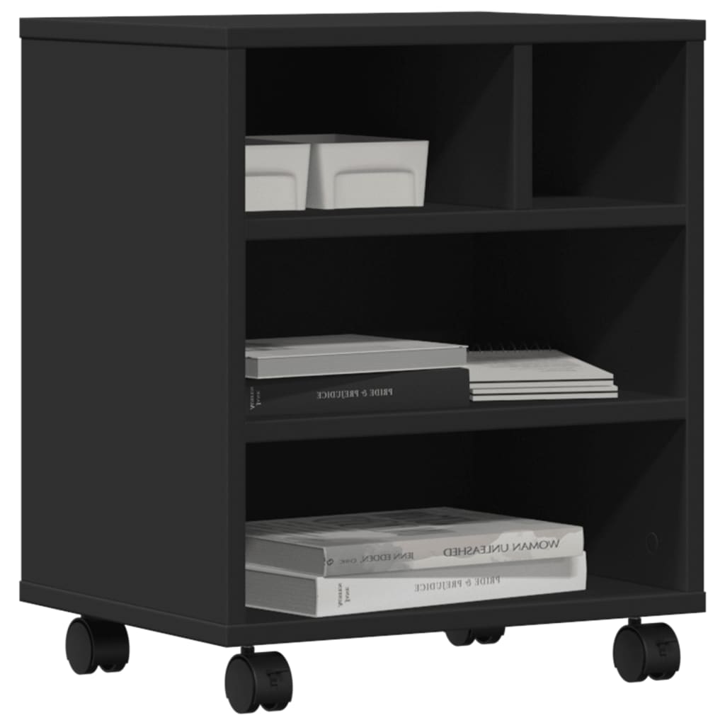 vidaXL Soporte para impresora con ruedas negro 41x32x48 cm - Image 4