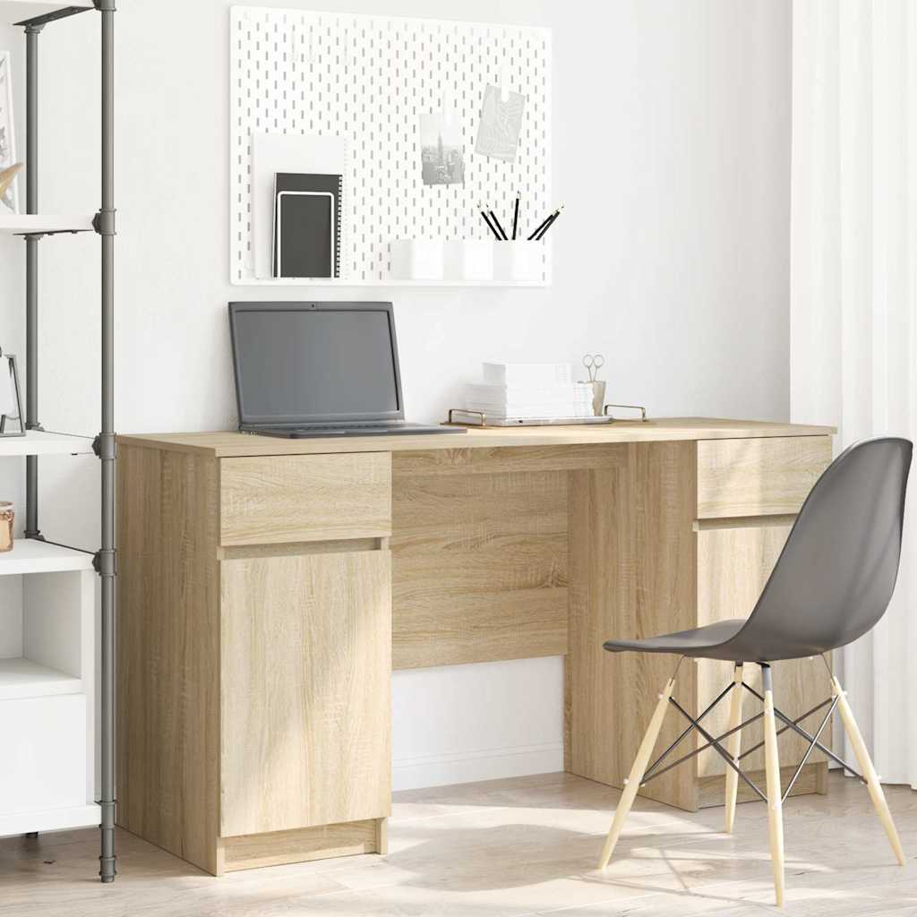vidaXL Escritorio Roble Sonoma 140 x 49 x 76 cm Madera contrachapada