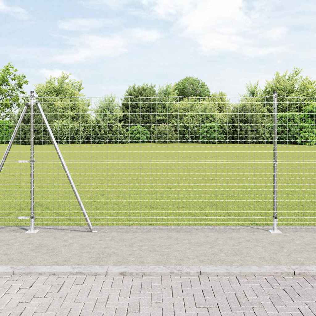 vidaXL Zaunpfosten Sonstiges 52 pcs Grau 3,2 x 3,2 x 68,5 cm Stahl