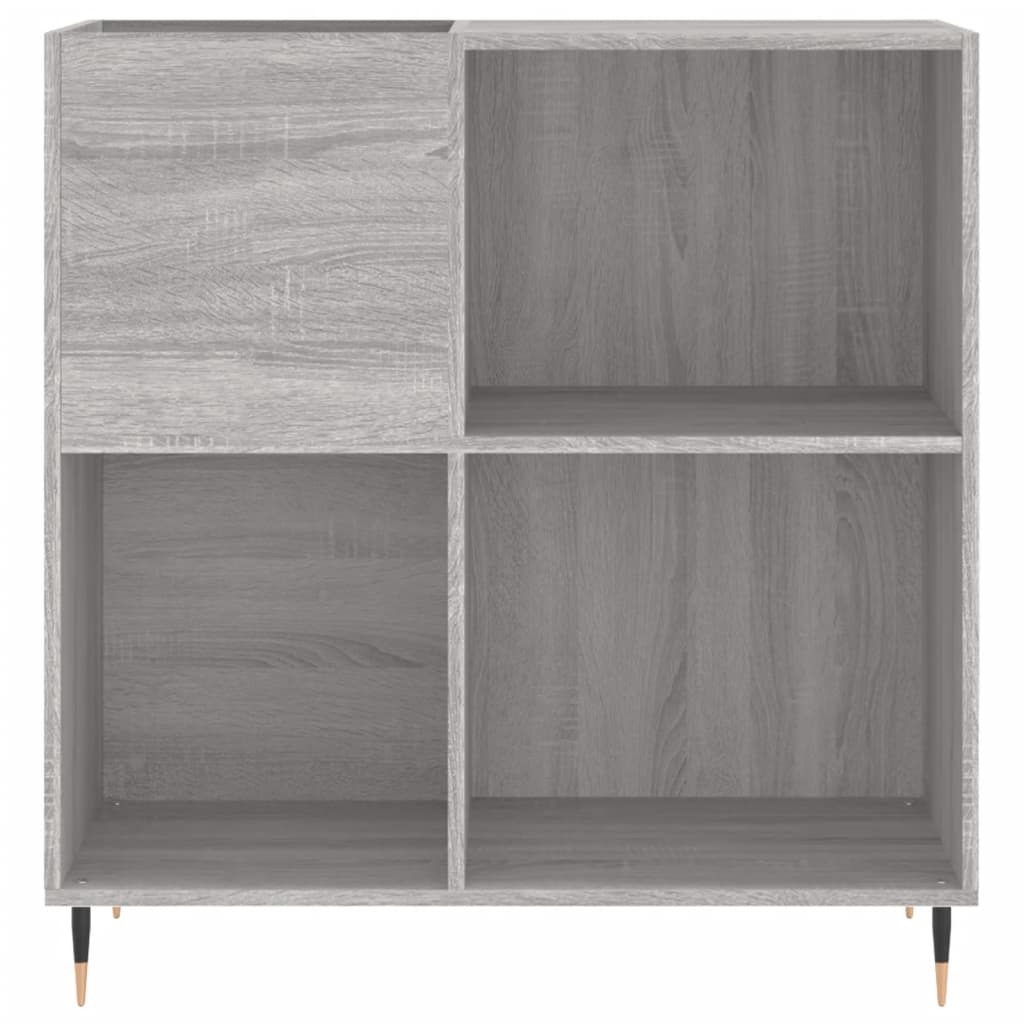 vidaXL Mueble discos madera contrachapada gris Sonoma 84,5x38x89 cm - Image 4