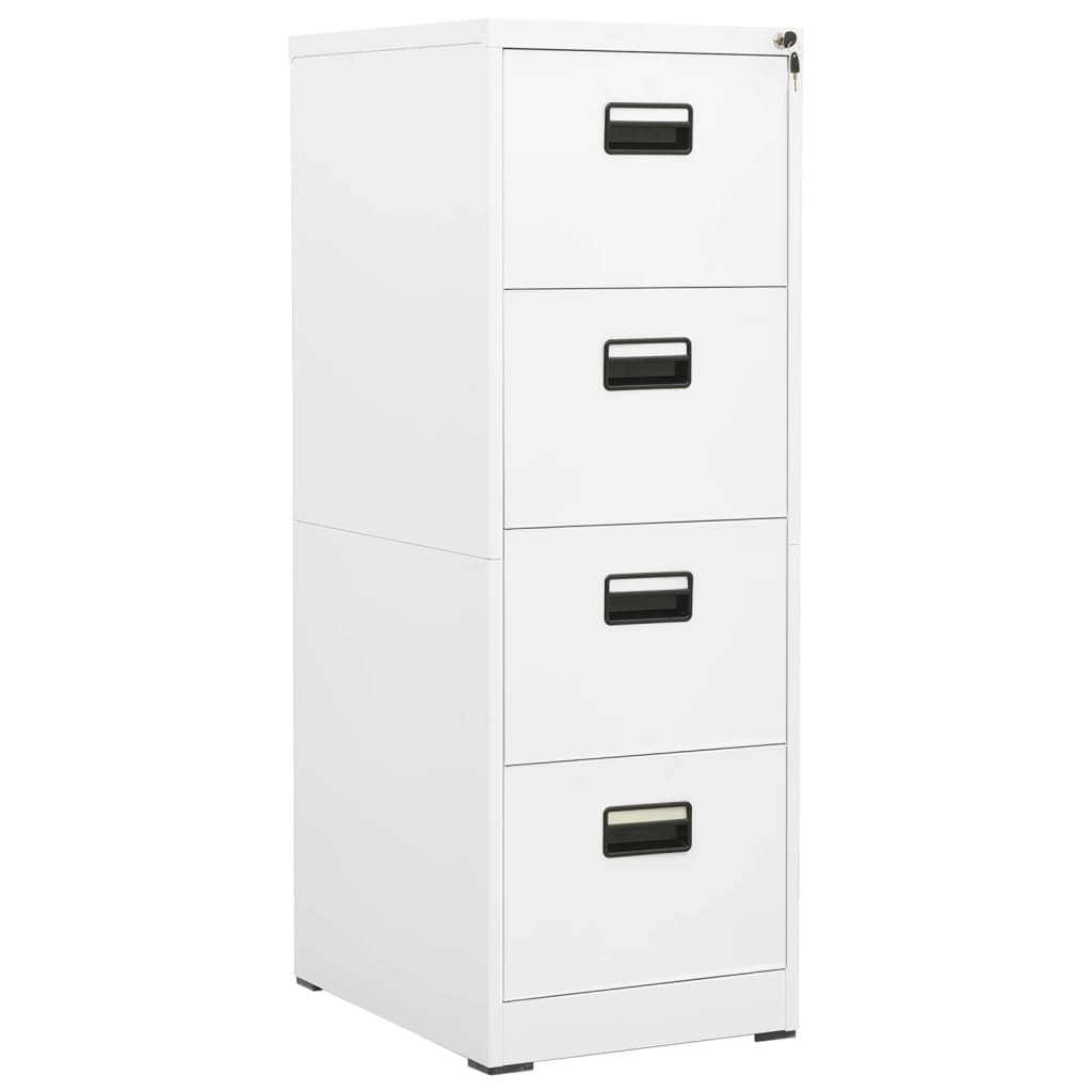 vidaXL Armario archivador de acero blanco 46x62x133 cm