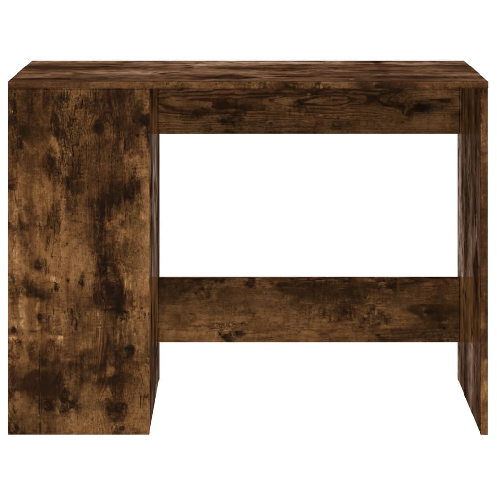 vidaXL Escritorio de madera de ingeniería roble ahumado 102x50x75 cm - Image 4