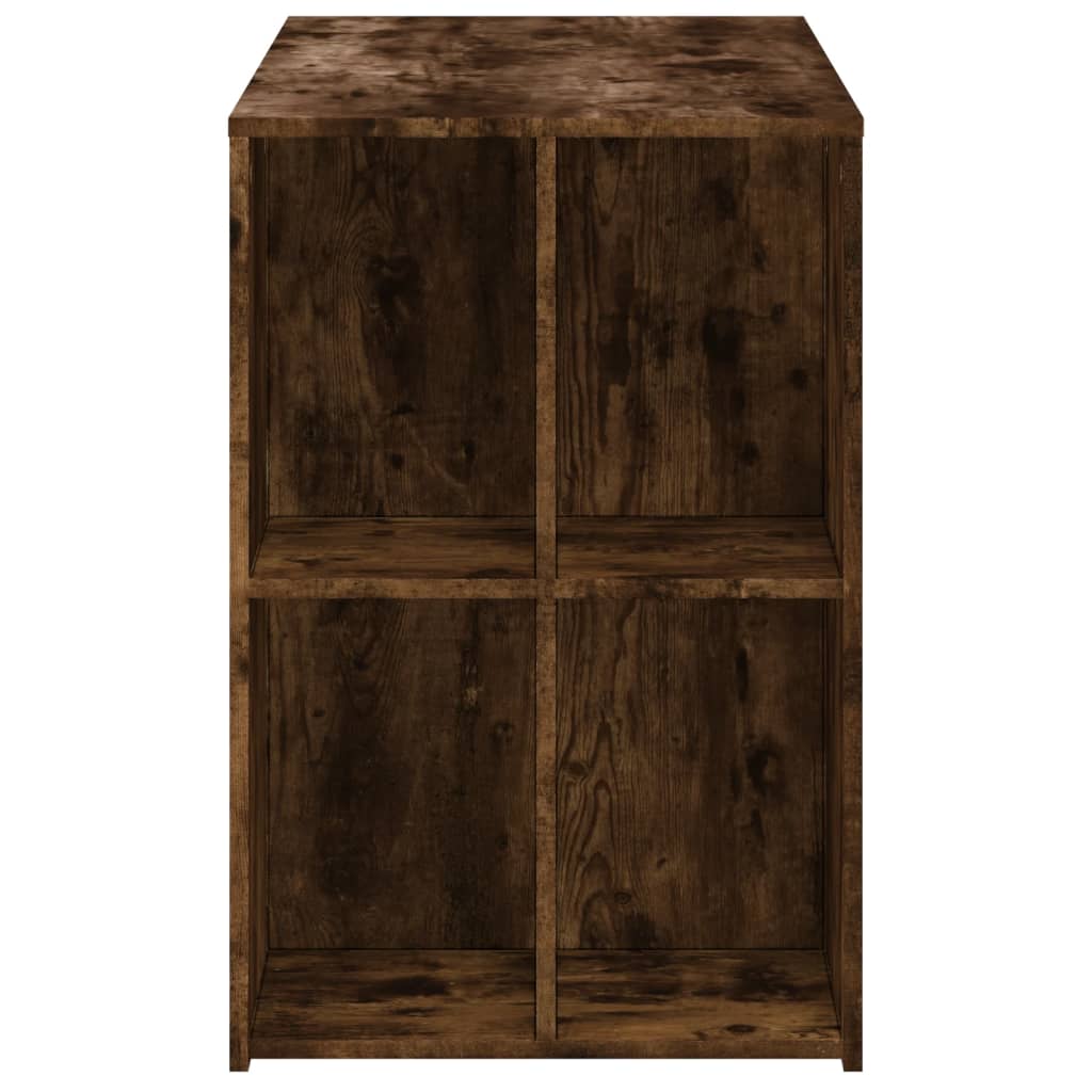 vidaXL Escritorio de madera de ingeniería roble ahumado 102x50x75 cm - Image 5