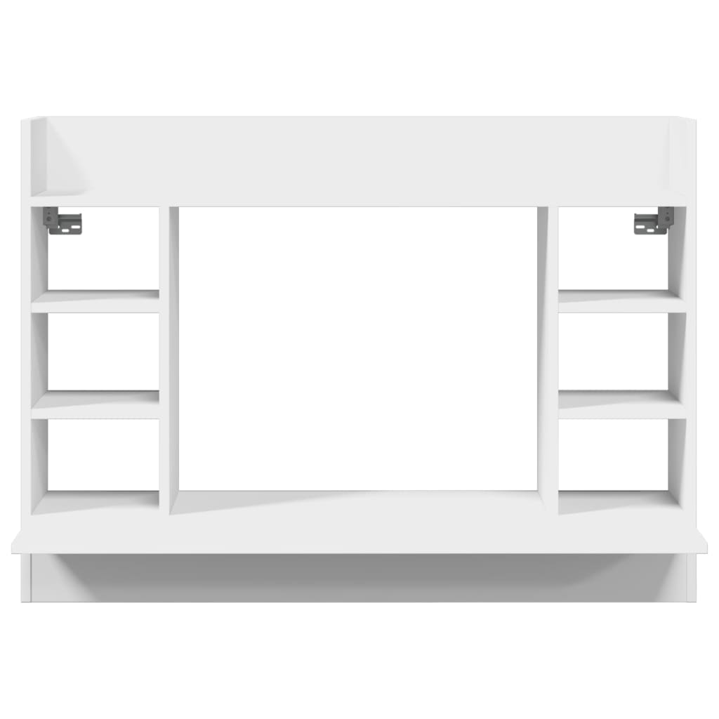 vidaXL Escritorio de pared madera de ingeniería blanco 105x48x75 cm - Image 4