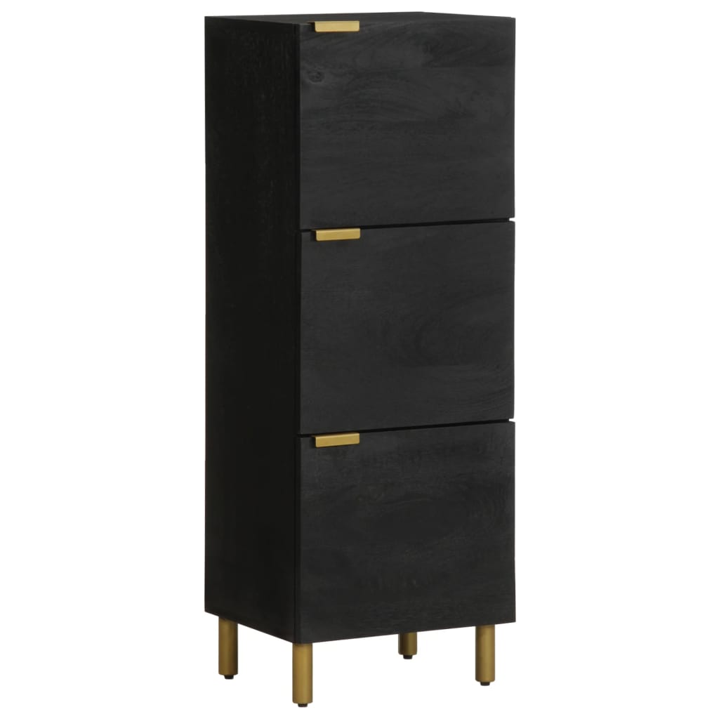 vidaXL Aparador alto de madera de ingeniería negro 40x33x110 cm