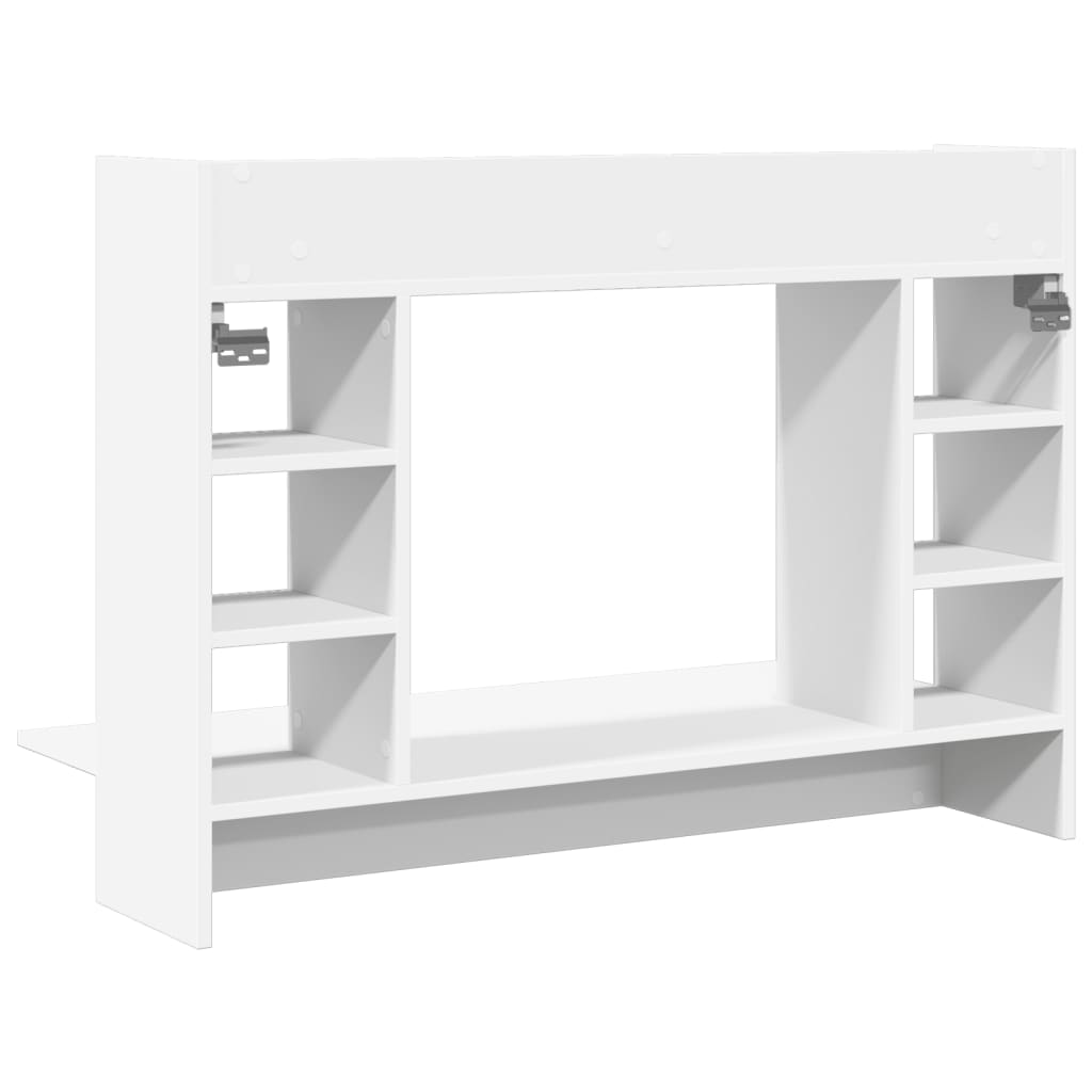 vidaXL Escritorio de pared madera de ingeniería blanco 105x48x75 cm - Image 6