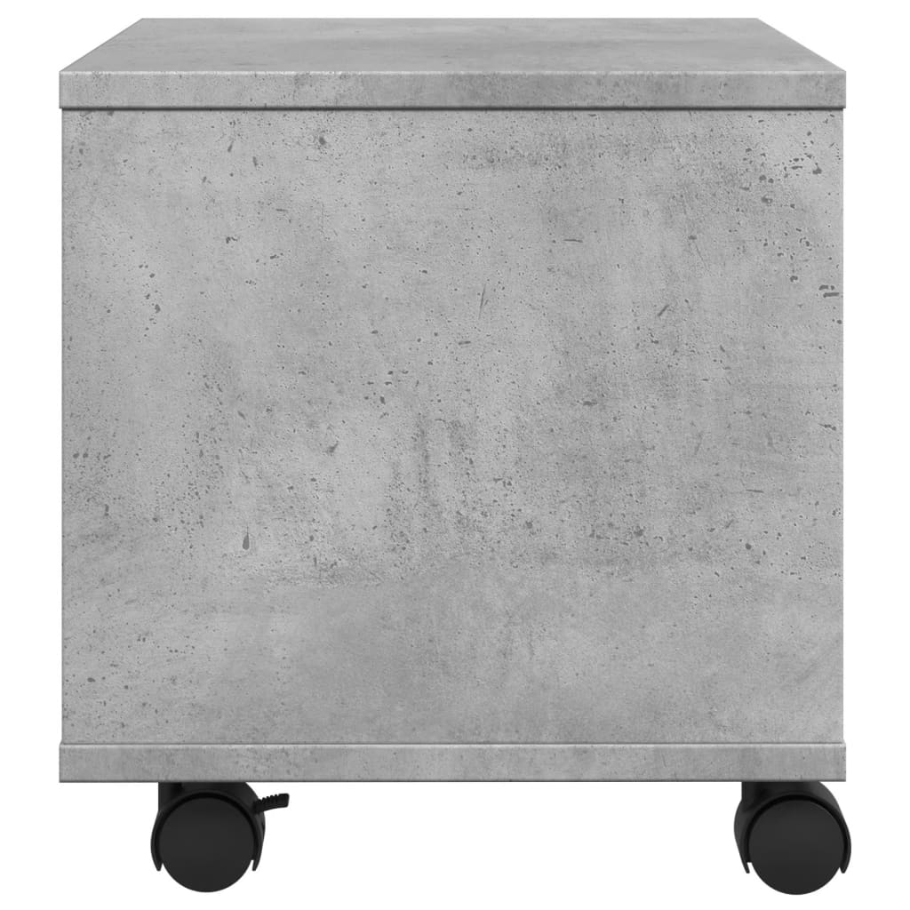 vidaXL Soporte para impresora con ruedas gris hormigón 41x32x34,5 cm - Image 6