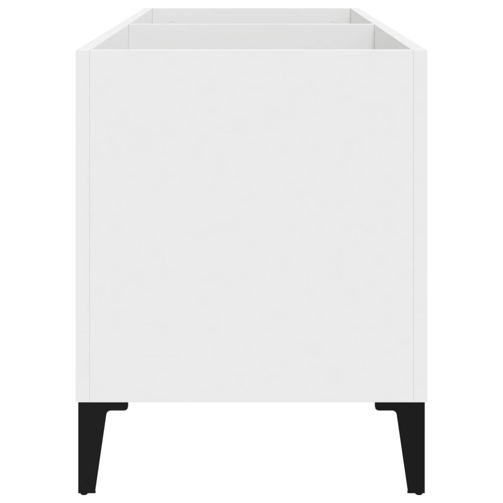 vidaXL Mueble para discos madera contrachapada blanco 74,5x38x48 cm - Image 6