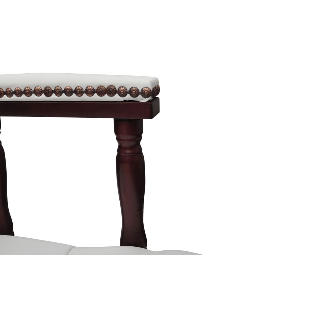 vidaXL Silla de oficina giratoria blanca - Image 6