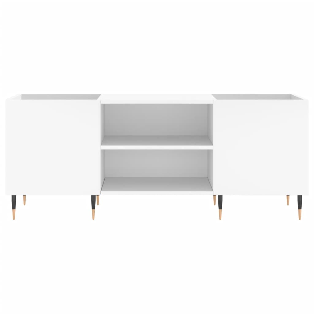 vidaXL Mueble para discos madera contrachapada blanco 121x38x48 cm - Image 4