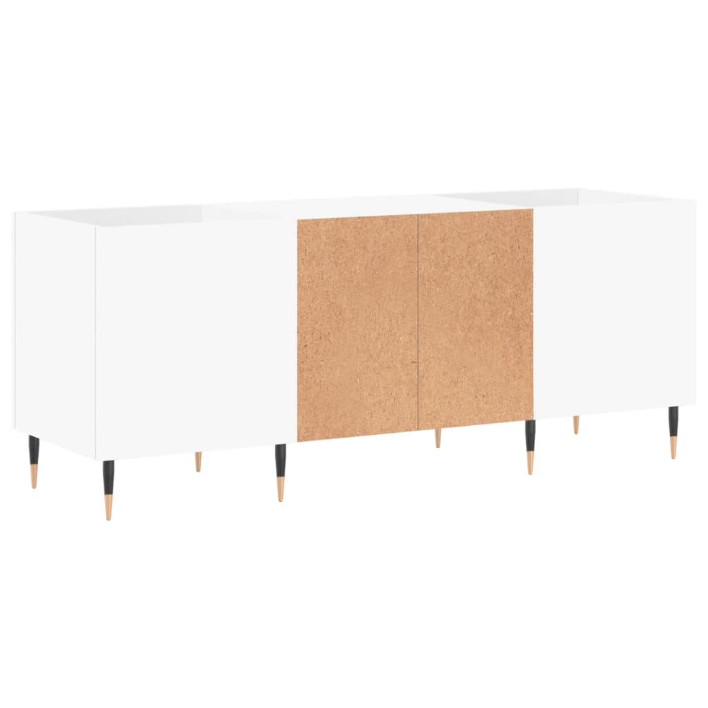 vidaXL Mueble para discos madera contrachapada blanco 121x38x48 cm - Image 6